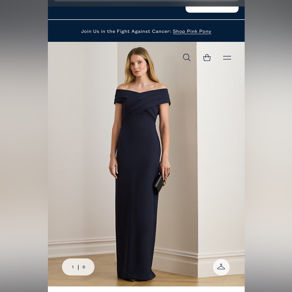 Ralph Lauren off the shoulder dress NWT